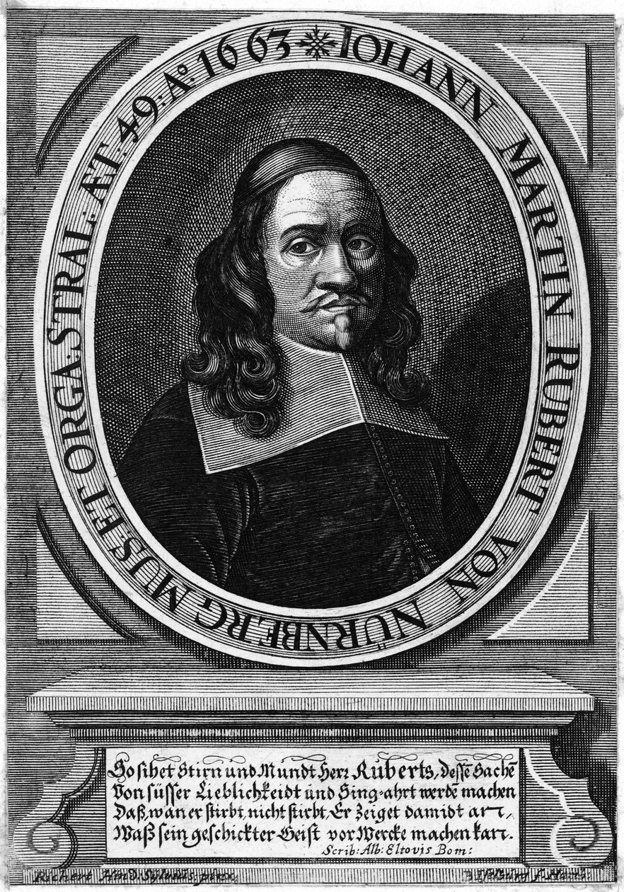 organist en componist Johann Martin Rubert (ca. 1614-1677) door Bartholomé Iselburg