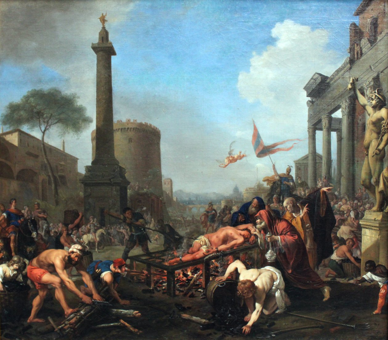 Het martelaarschap van Sint Laurentius door Bartholomeus Breenbergh