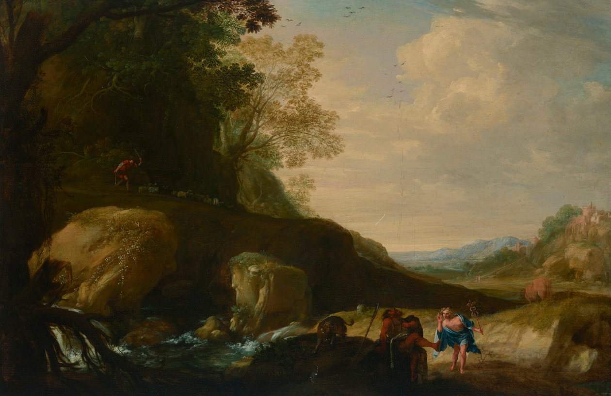 Landschap met Mercurius, Argos en Io door Bartholomeus Breenbergh