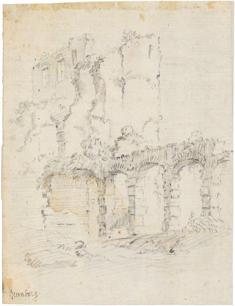 Romeinse ruïnes door Bartholomeus Breenbergh