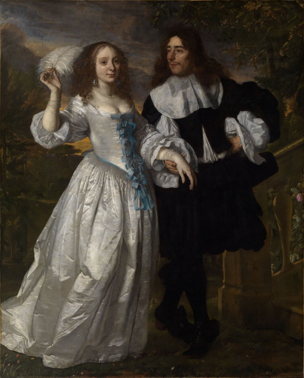 Jong patriciërsechtpaar door Bartholomeus van der Helst