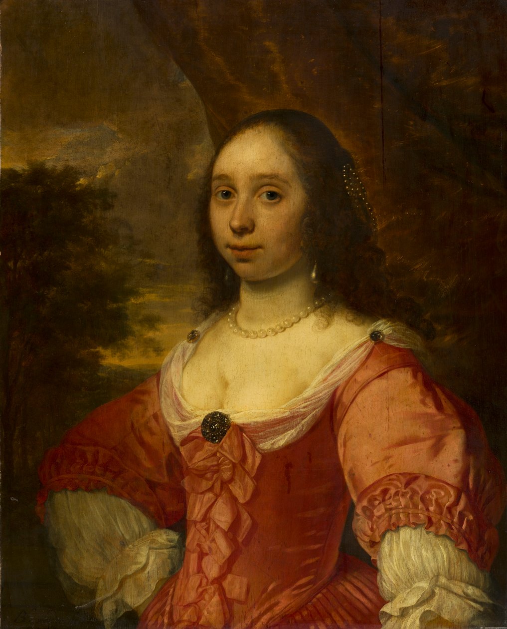 Portret van een dame door Bartholomeus van der Helst