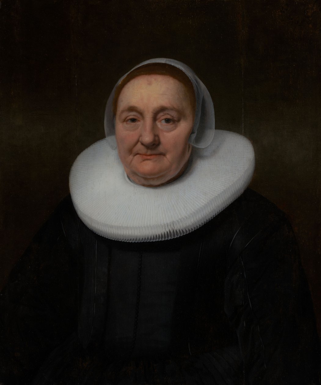 Portret van een vrouw door Bartholomeus van der Helst