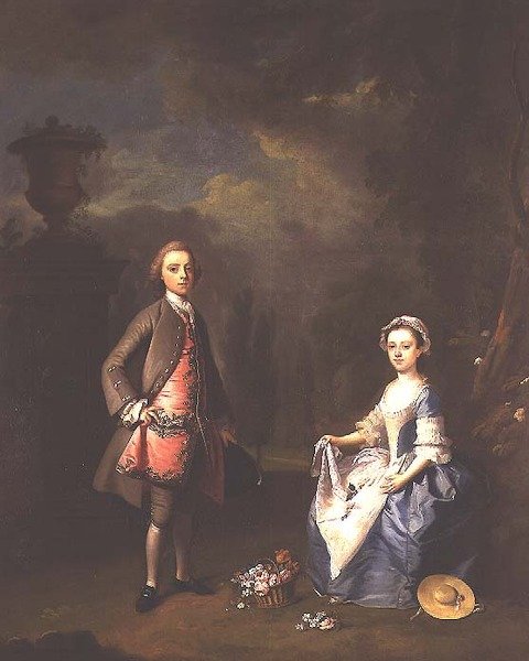 Edward Harley, 4e graaf van Oxford, en zijn zus Sarah, ca. 1737 door Bartholomew Dandrige