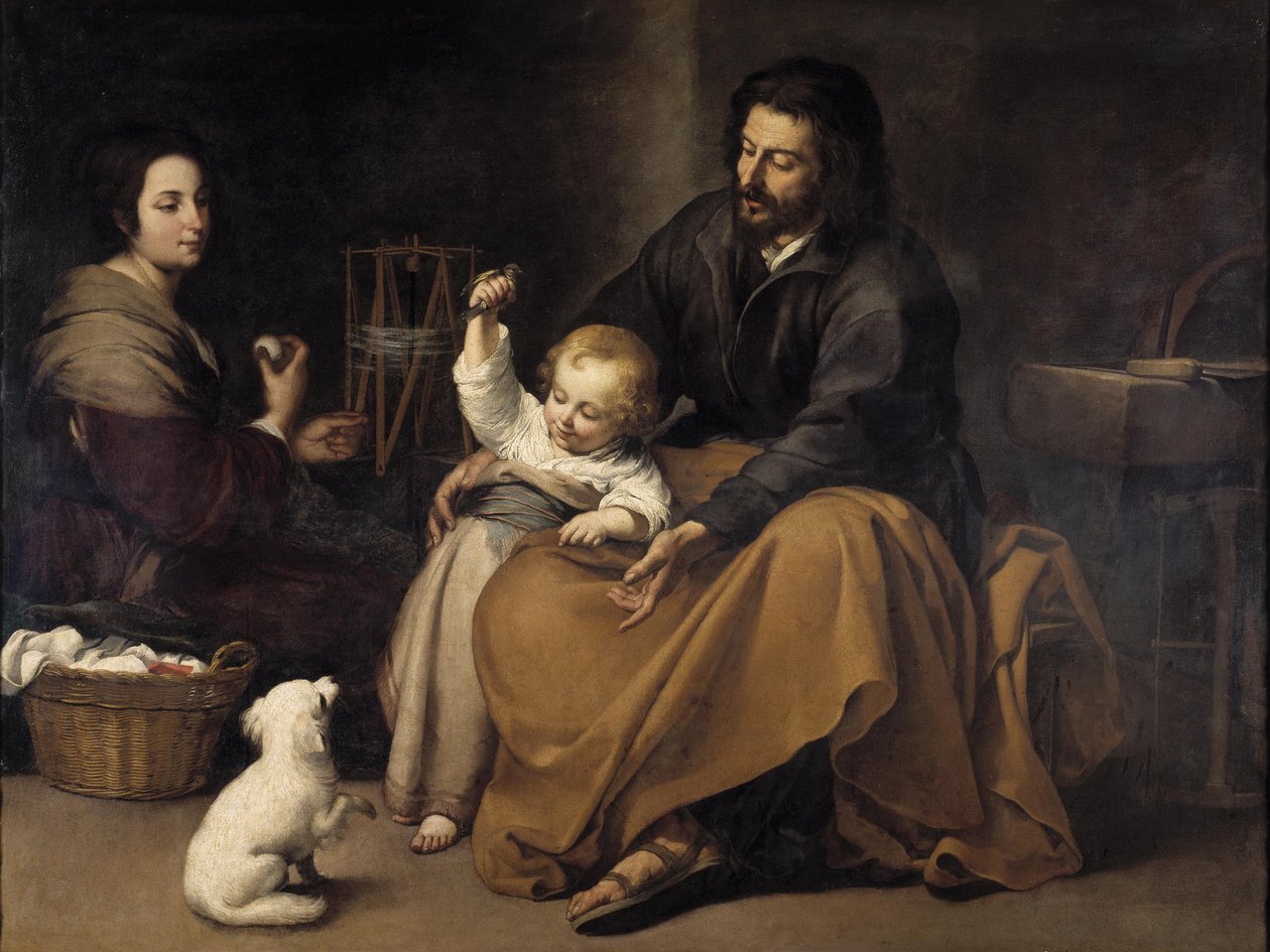 Heilige Familie met het Vogeltje door Bartolomé Esteban Murillo