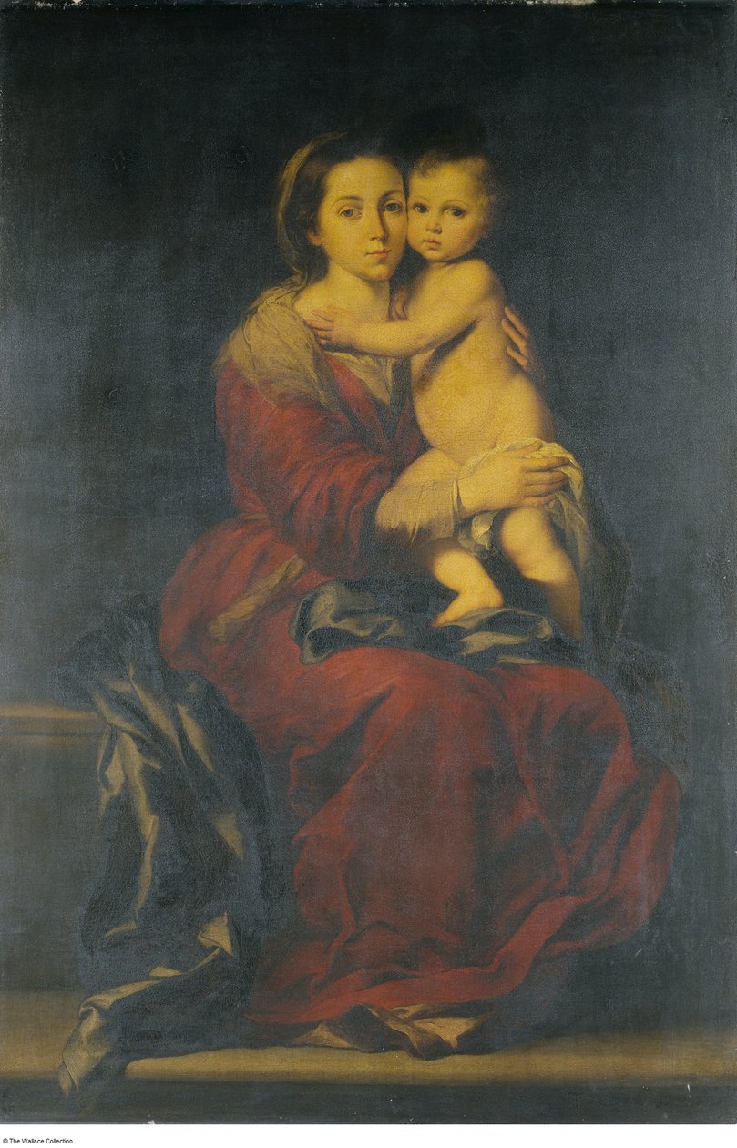 Naar Bartolomé-Esteban Murillo - De maagd en het kind, ca.1660 - ca.1699 door Bartolomé Esteban Murillo