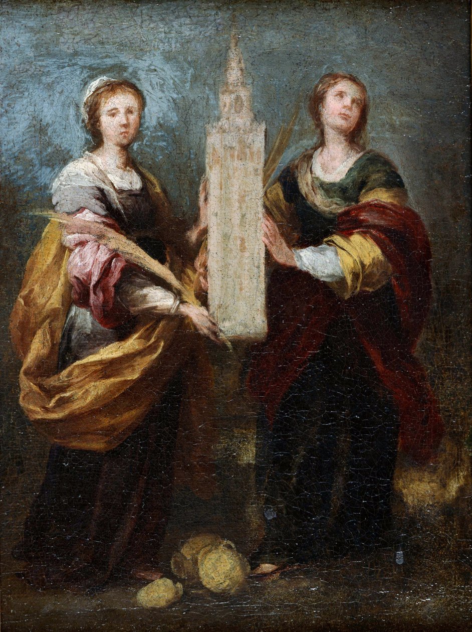 Afbeelding van de heiligen Justa en Rufina door Bartolomé Esteban Murillo