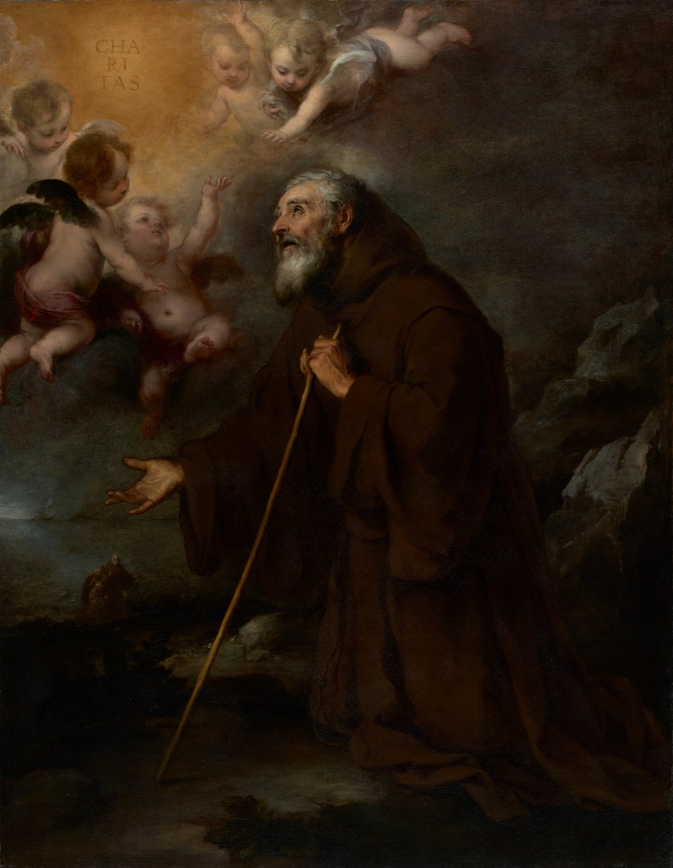 Het visioen van Franciscus van Paola door Bartolomé Esteban Murillo