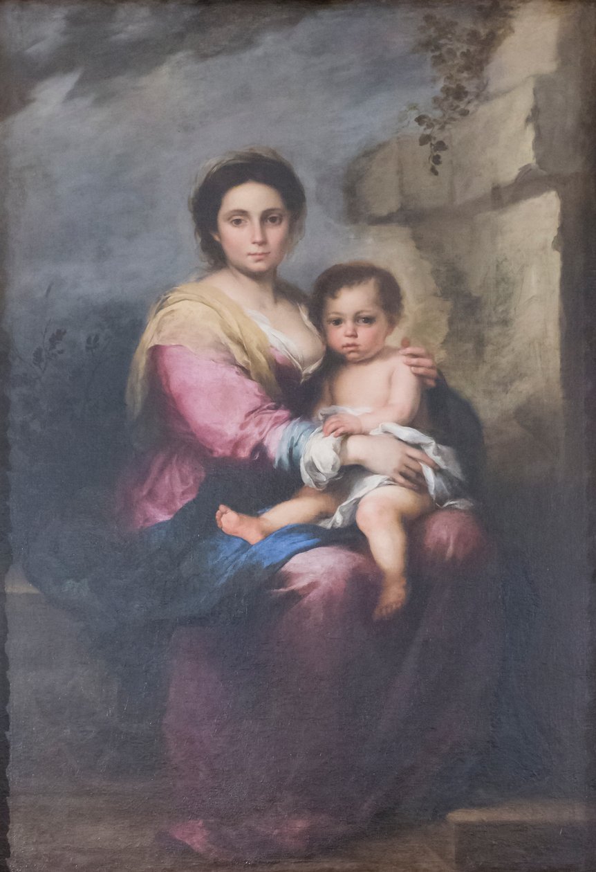 De voedende Madonna door Bartolomé Esteban Murillo