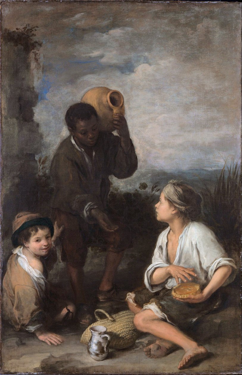 Drie jongens door Bartolomé Esteban Murillo