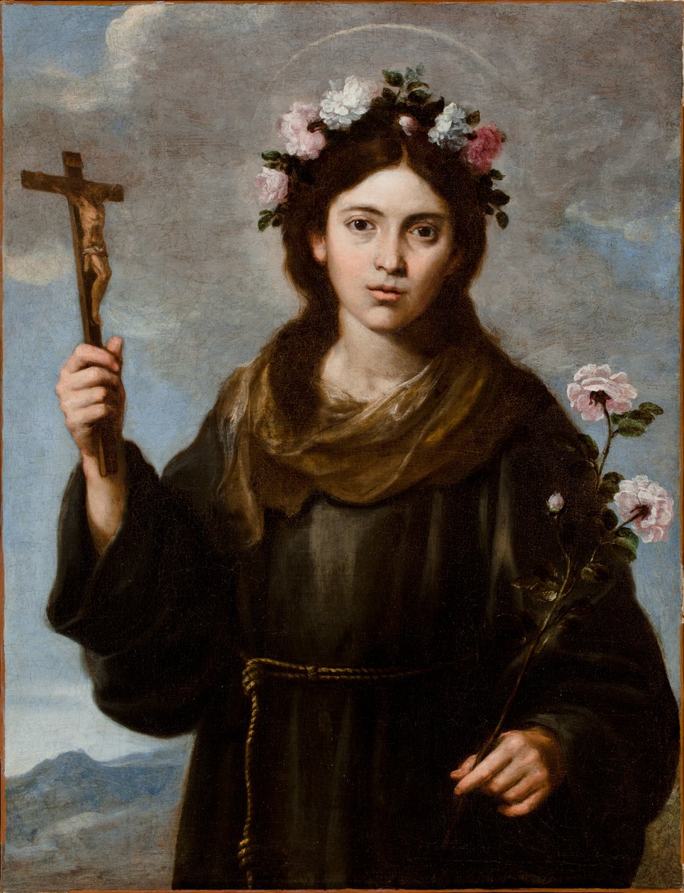 Sint Rosa van Viterbo (1233-51) door Bartolome Esteban school of Murillo