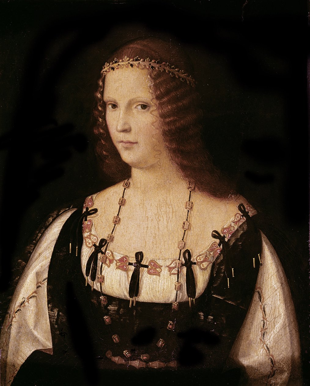 Portret van een dame door Bartolomeo Veneto