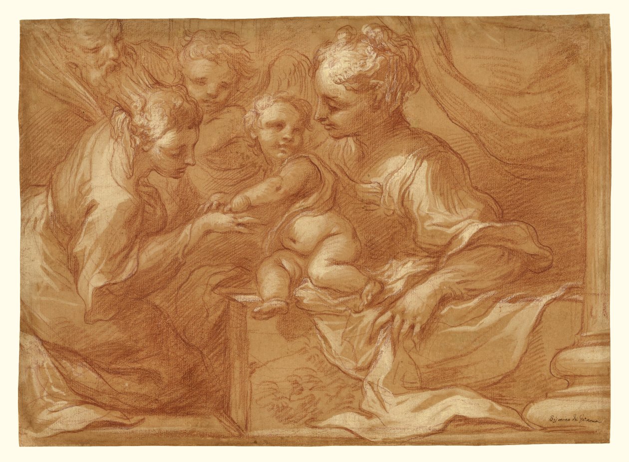 Mystiek Huwelijk van de Heilige Catharina door Bartolomeo Biscaino