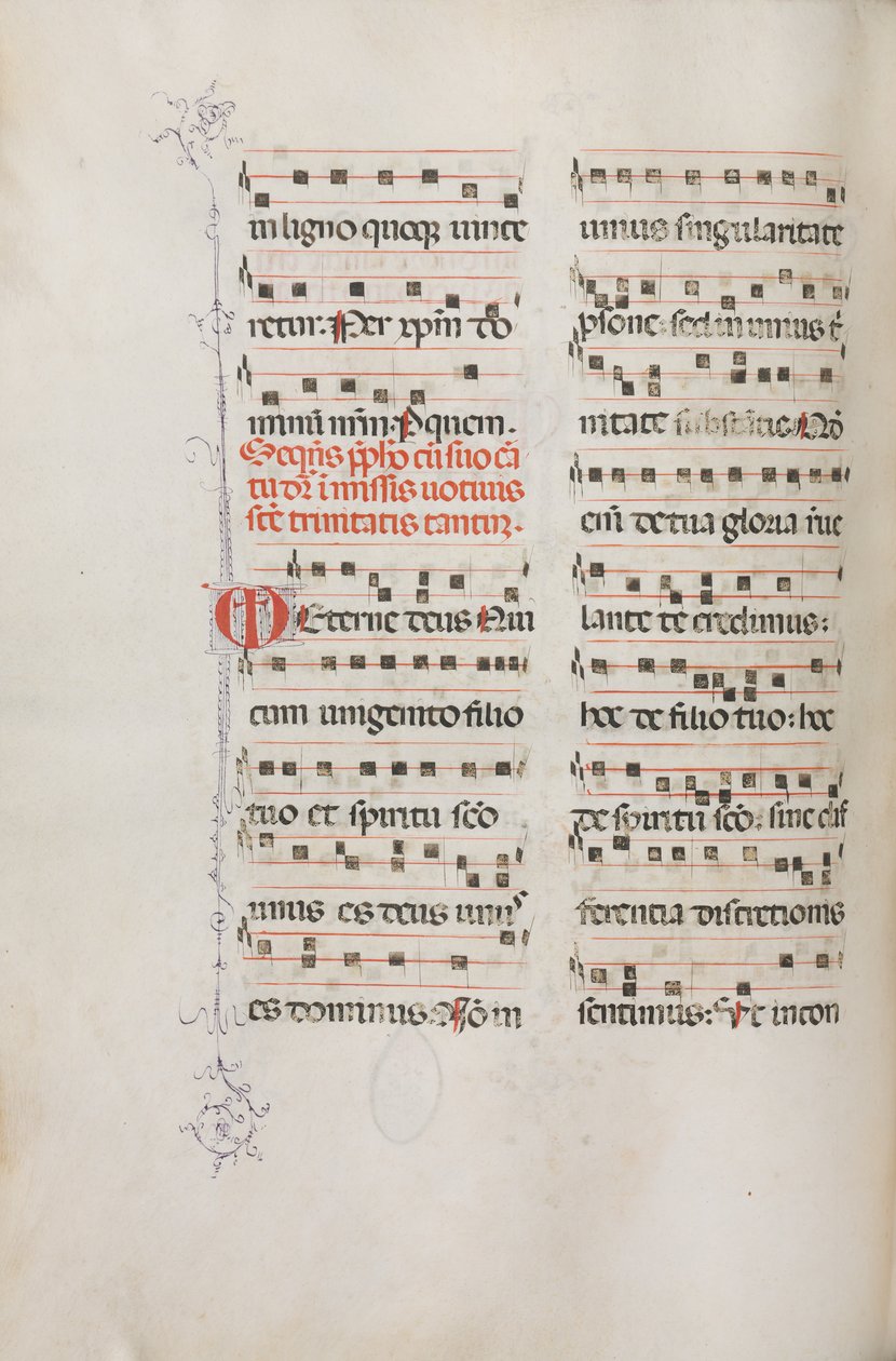 Missale: Fol. 182v: Muziek voor verschillende gewone gebeden, 1469 door Bartolomeo Caporali