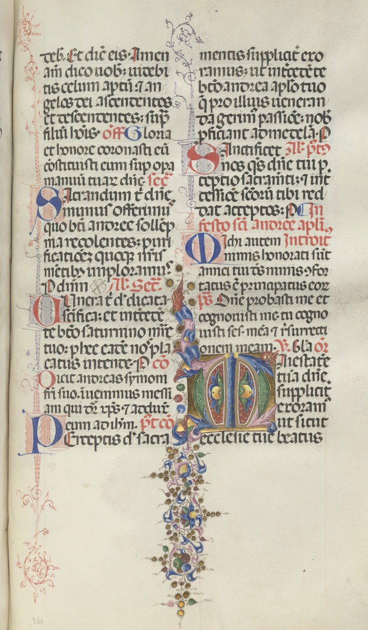 Missale: Fol. 260: Bladornamenten met Vruchten door Bartolomeo Caporali