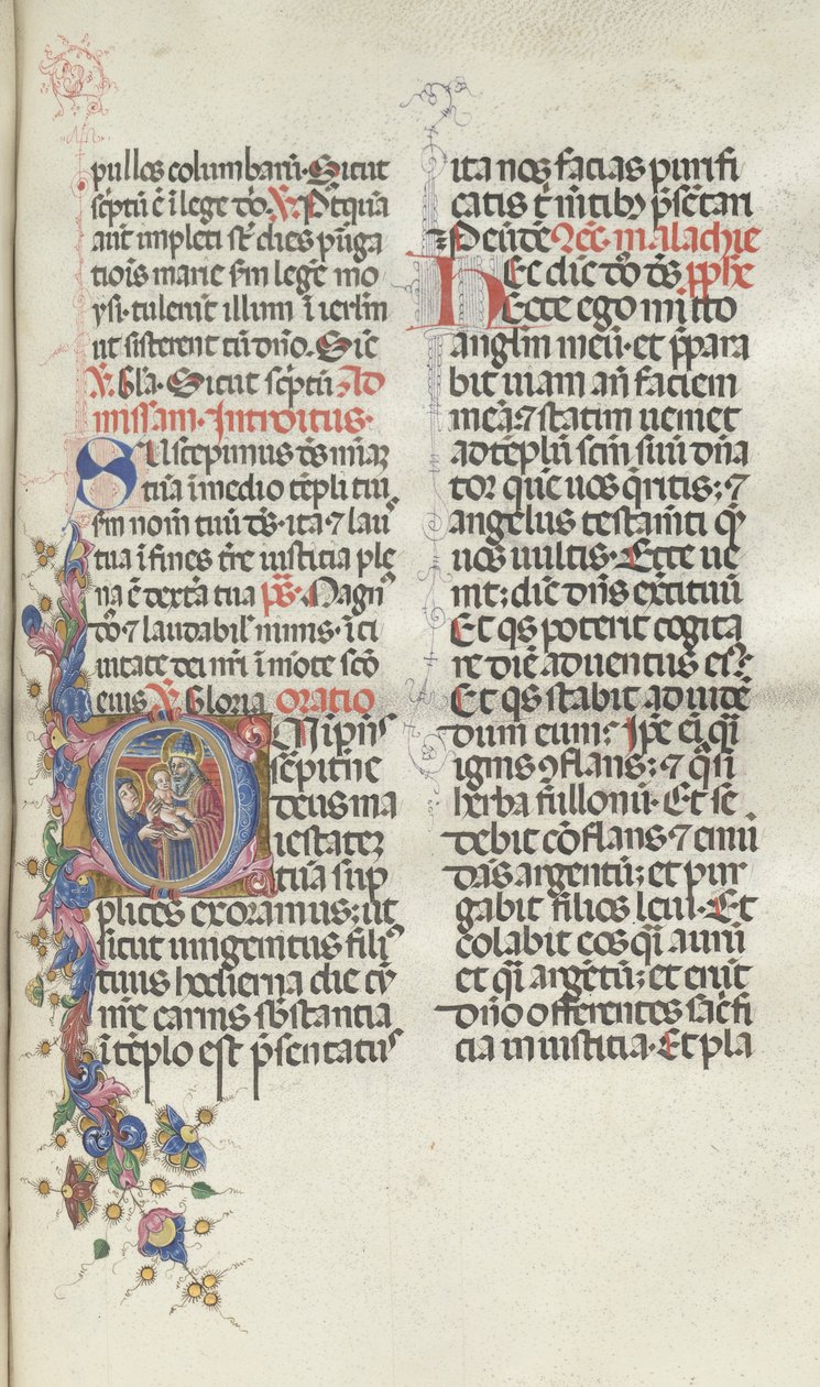 Missale: Fol. 270: Presentatie van Christus aan Simeon door Bartolomeo Caporali