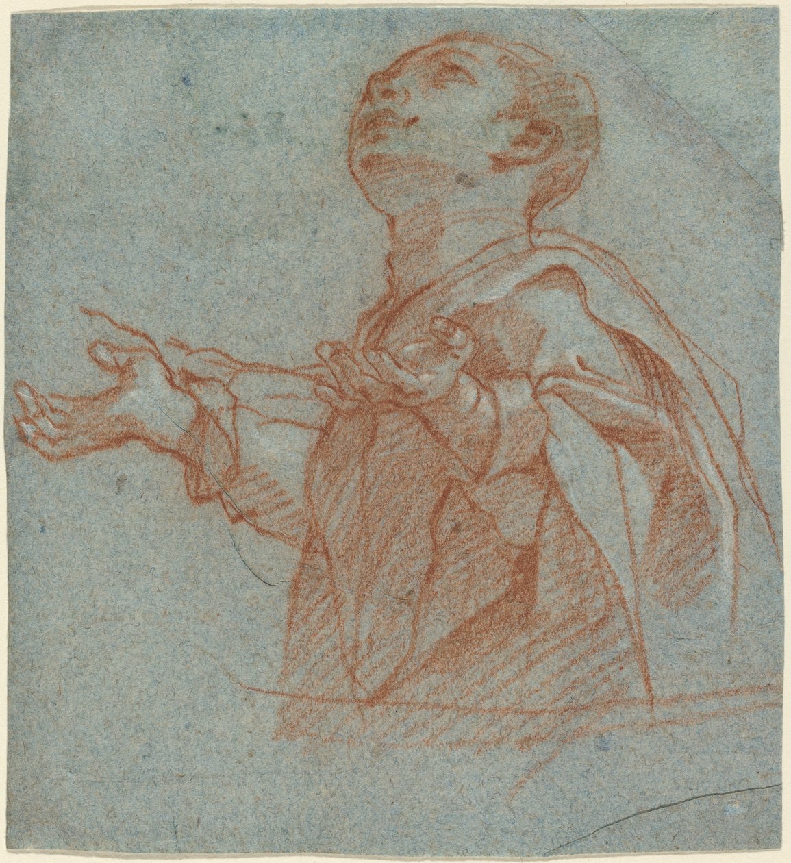 Een Jongen die Opkijkt in Aanbidding door Bartolomeo Cesi