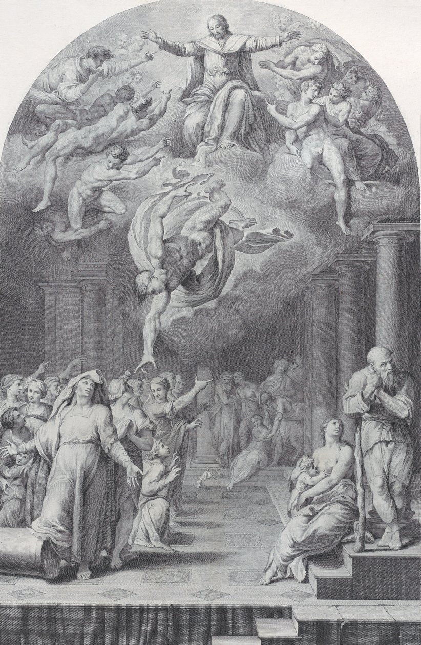 Plaat 40: de scheiding van de uitverkorenen van de verworpenen door Bartolomeo Crivellari, Gabriel Söderling