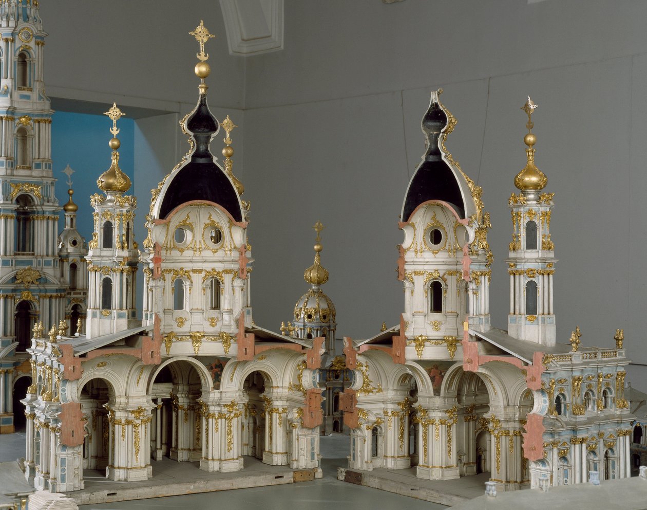 Project voor het klooster van de Maagd van de Opstanding in Sint-Petersburg door Bartolomeo Franceso Rastrelli