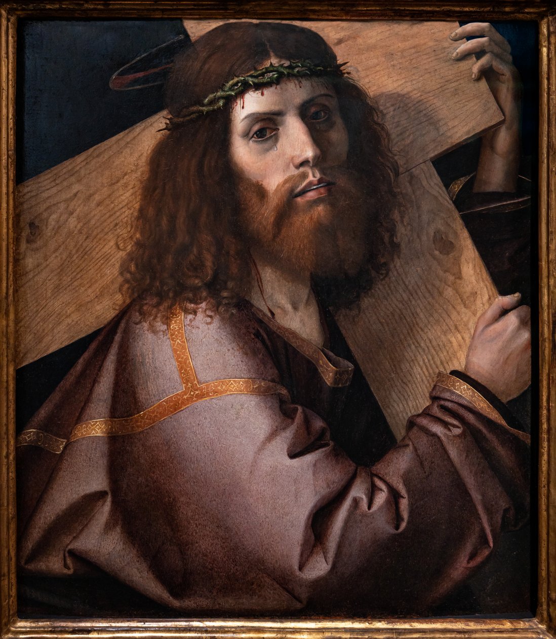 Christus draagt het kruis, eerste decennium 16e eeuw door Bartolomeo Montagna