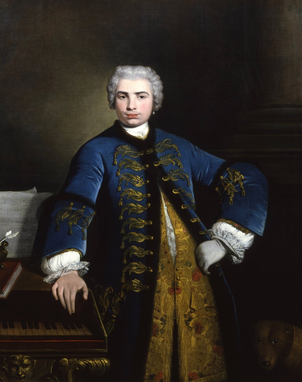 Portret van de zanger Farinelli Carlo Broschi 1705-1782 door Bartolomeo Nazari