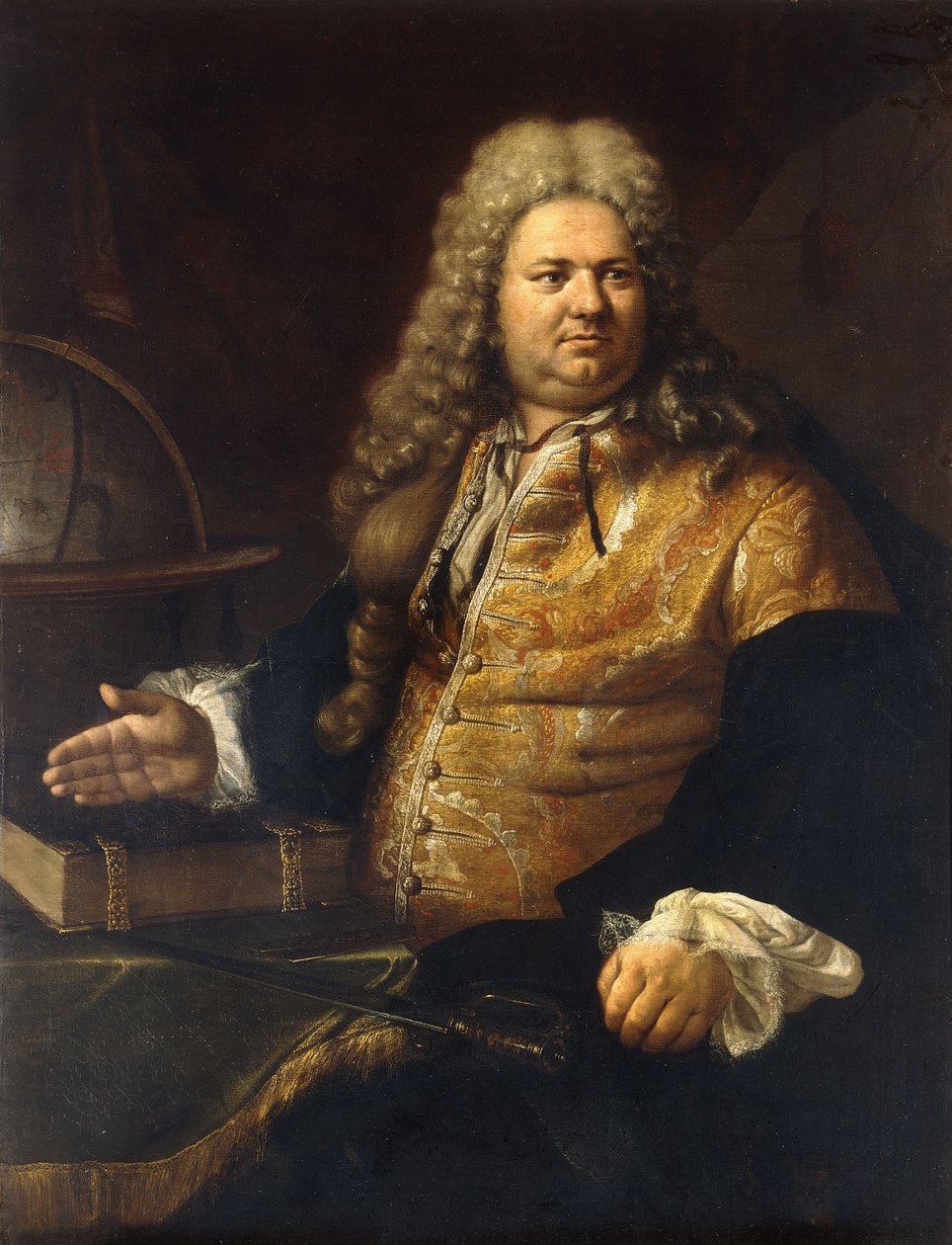 Portret van een heer, vermoedelijk de acteur James Quin, in de titelrol van Addison