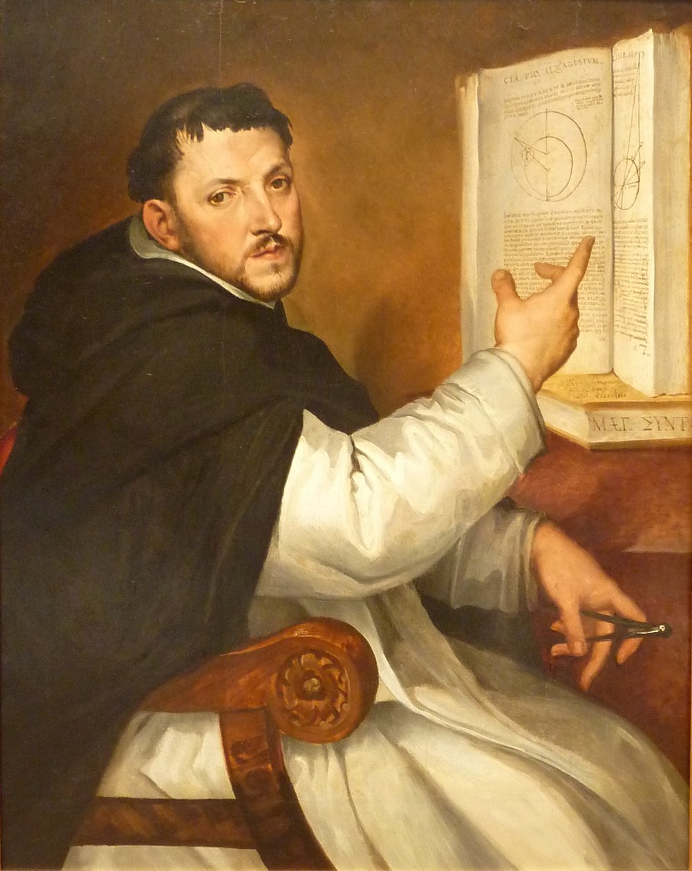 Italiaans: Portret van Ignazio Danti Portret van Ignazio Danti door Bartolomeo Passarotti
