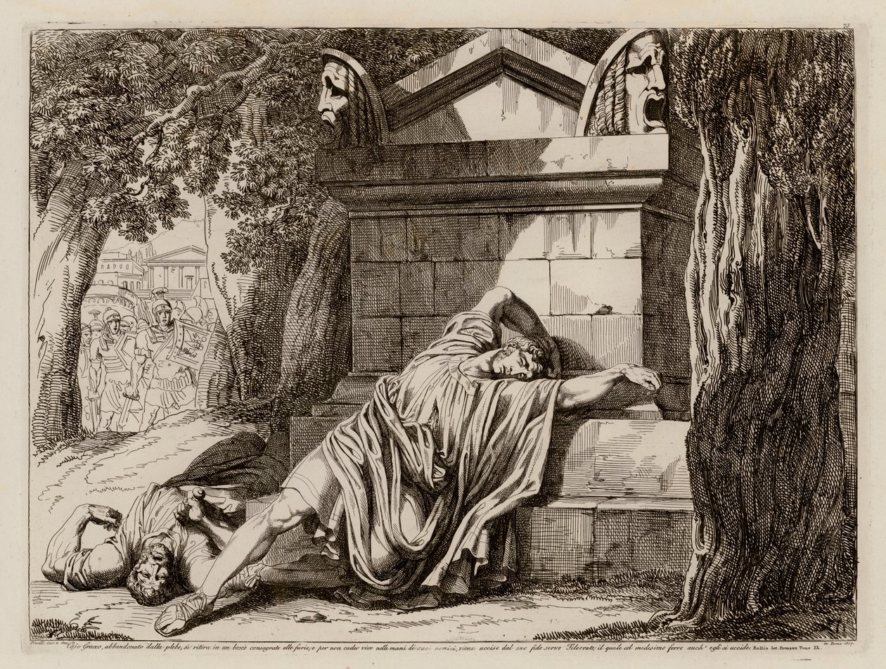 Dood van Gaius Gracchus door Bartolomeo Pinelli