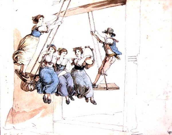 Op de schommel door Bartolomeo Pinelli