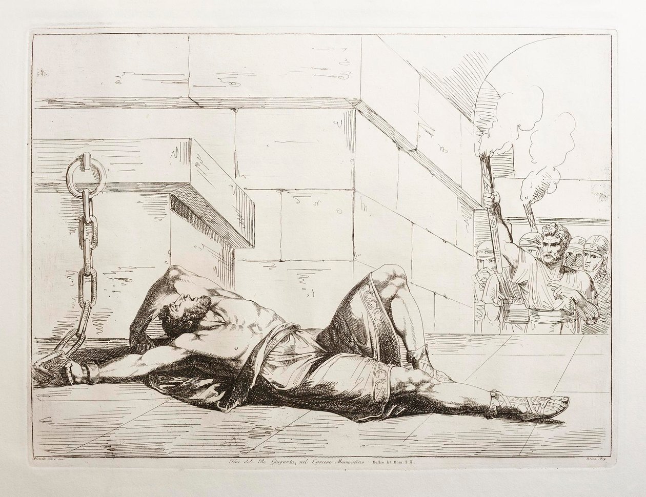 Het einde van koning Jugurtha in de Mamertijnse gevangenis door Bartolomeo Pinelli