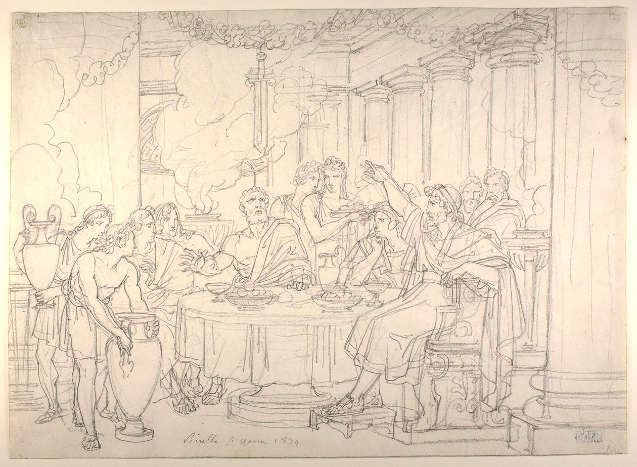 Het zwaard van Damocles door Bartolomeo Pinelli