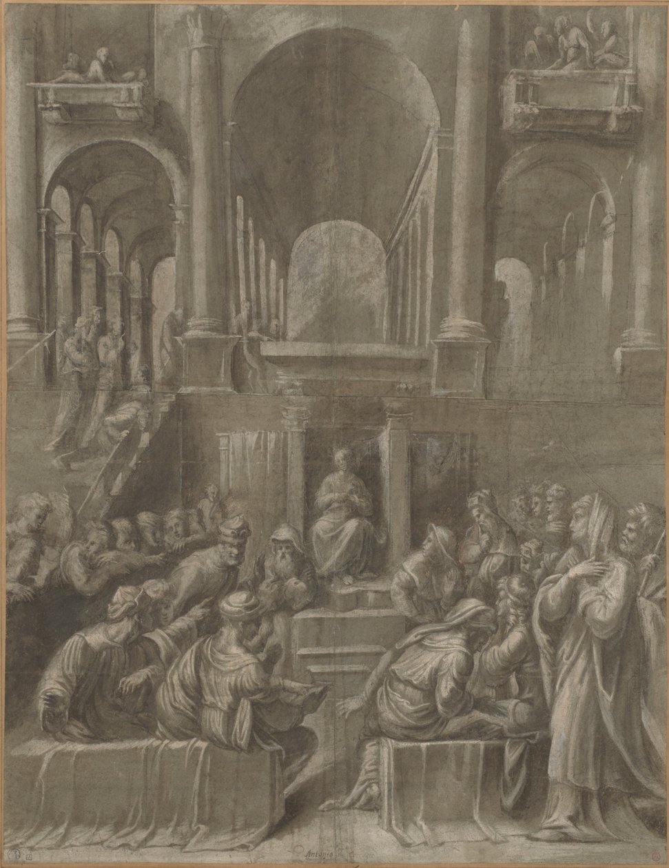 Christus onder de Doktoren door Bartolomeo Ramenghi