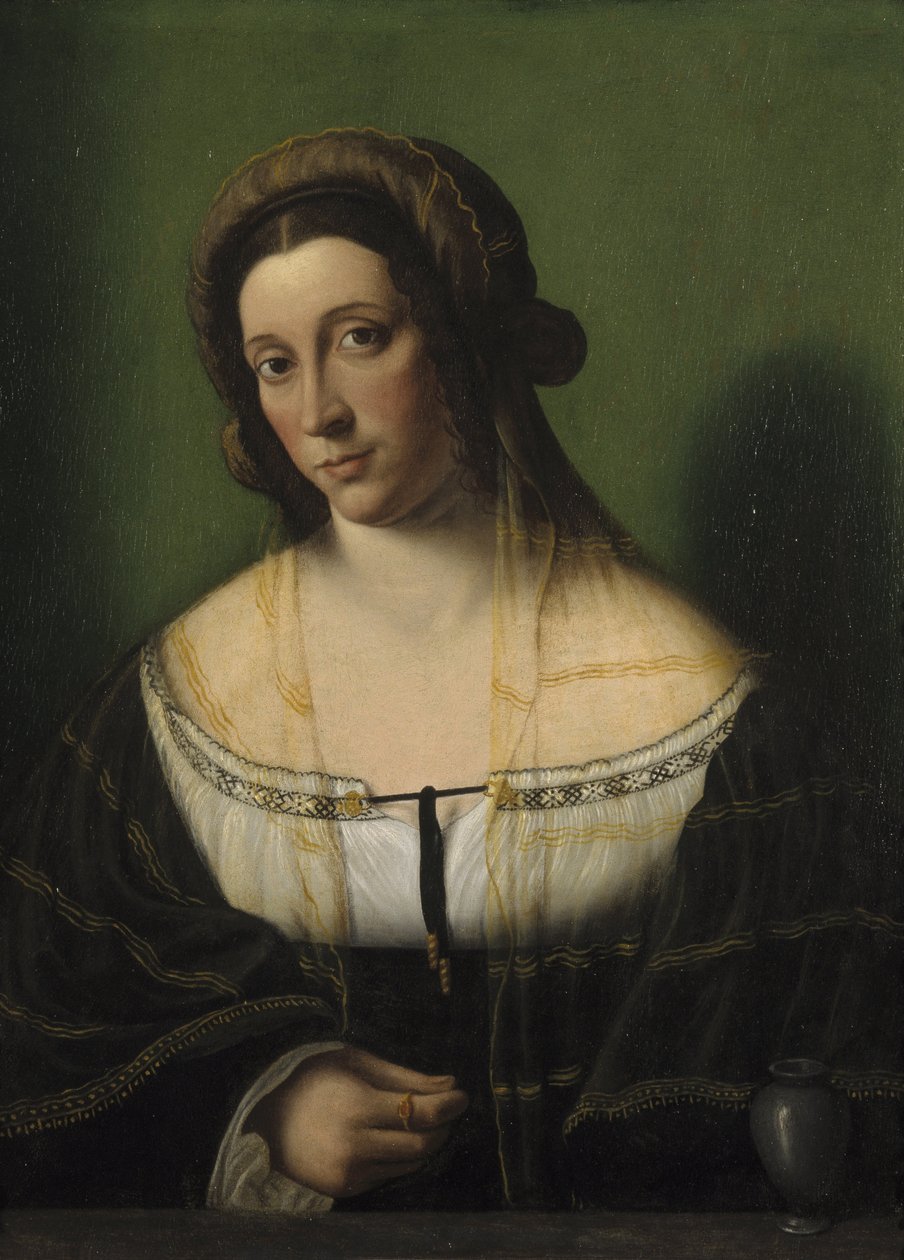 Portret van een dame als Maria Magdalena door Bartolomeo Veneto