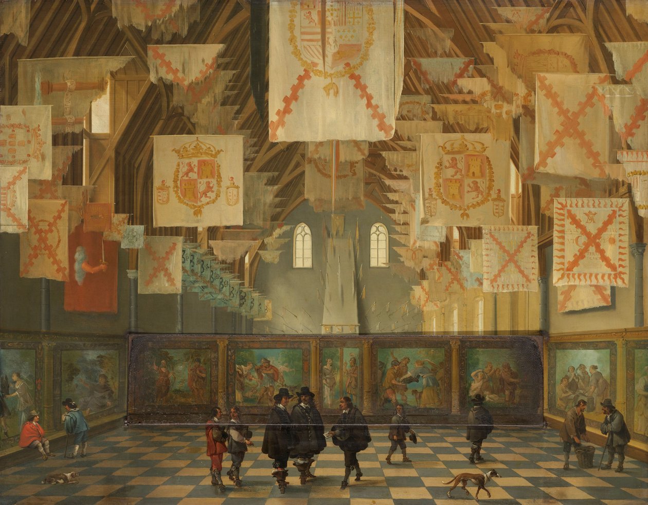 De Ridderzaal van het Binnenhof tijdens de Grote Vergadering van 1651 door Bartolomeus van Bassen