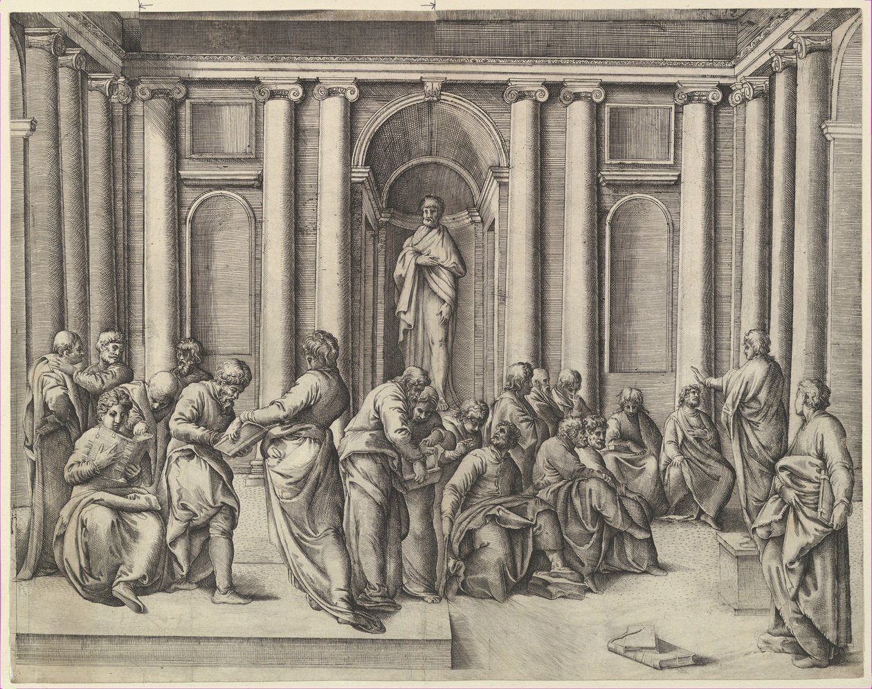 Christus onder de schriftgeleerden door Battista Franco