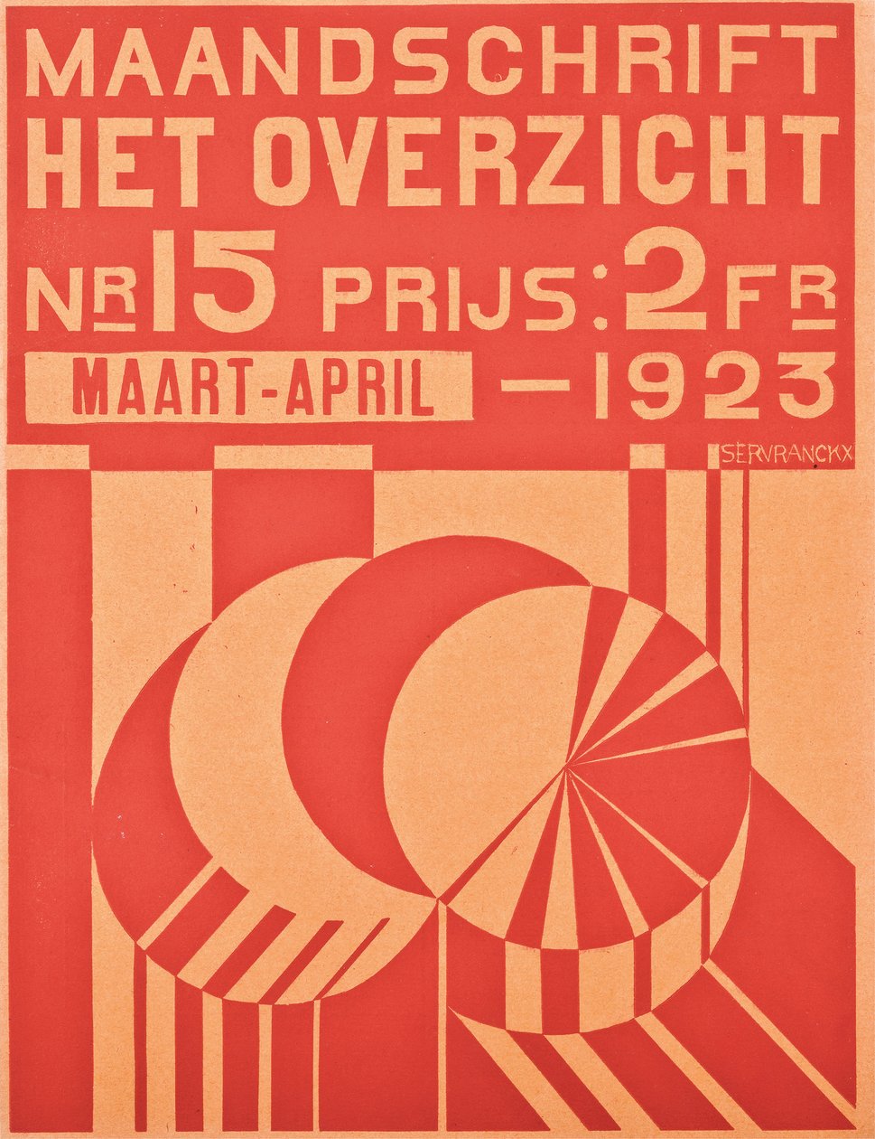 Omslag voor het maart-aprilnummer 1923 van het tijdschrift "Het Overzicht", 1923 door Belgian School