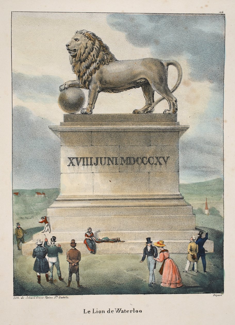 De Leeuw van Waterloo, ca. 1895 door Belgian School