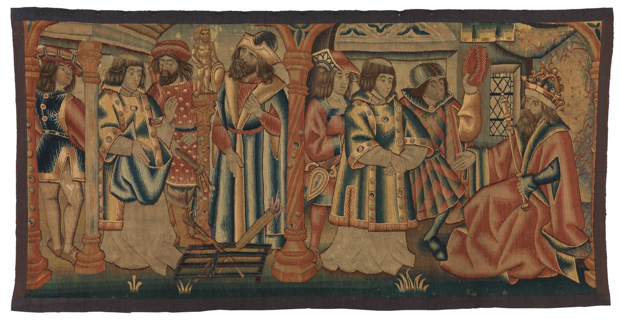 Wandtapijt, Twee scènes uit het leven van St. Laurentius, mogelijk gemaakt in Doornik, België, of Neder-Rijnland, Frankrijk of Duitsland door Belgian School