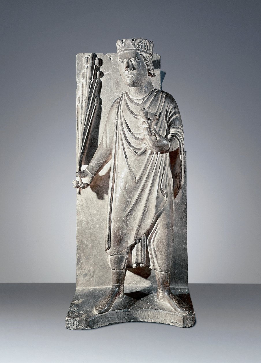 April, standbeeld uit de Cyclus van Maanden, Baptisterium van Parma door Benedetto Antelami