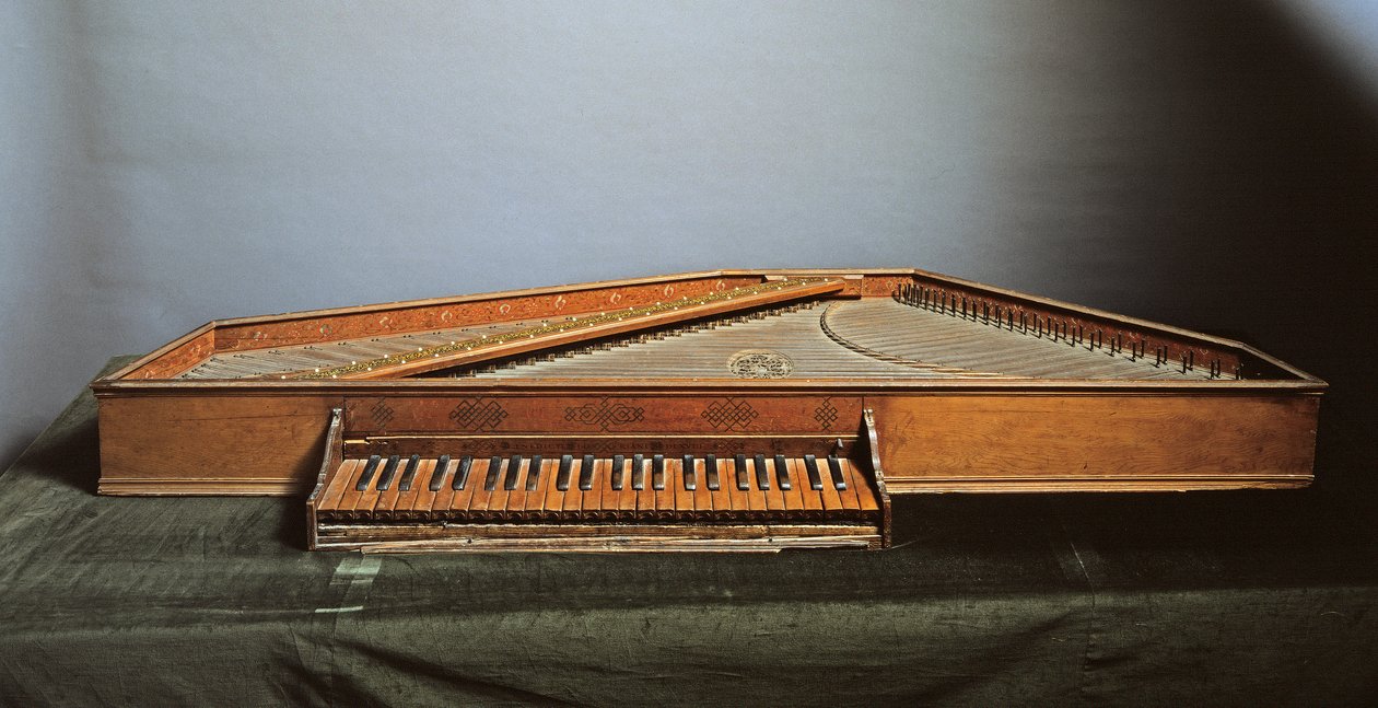 Spinetta, Venetië 1568 (gemengde techniek) door Benedetto Floriani.