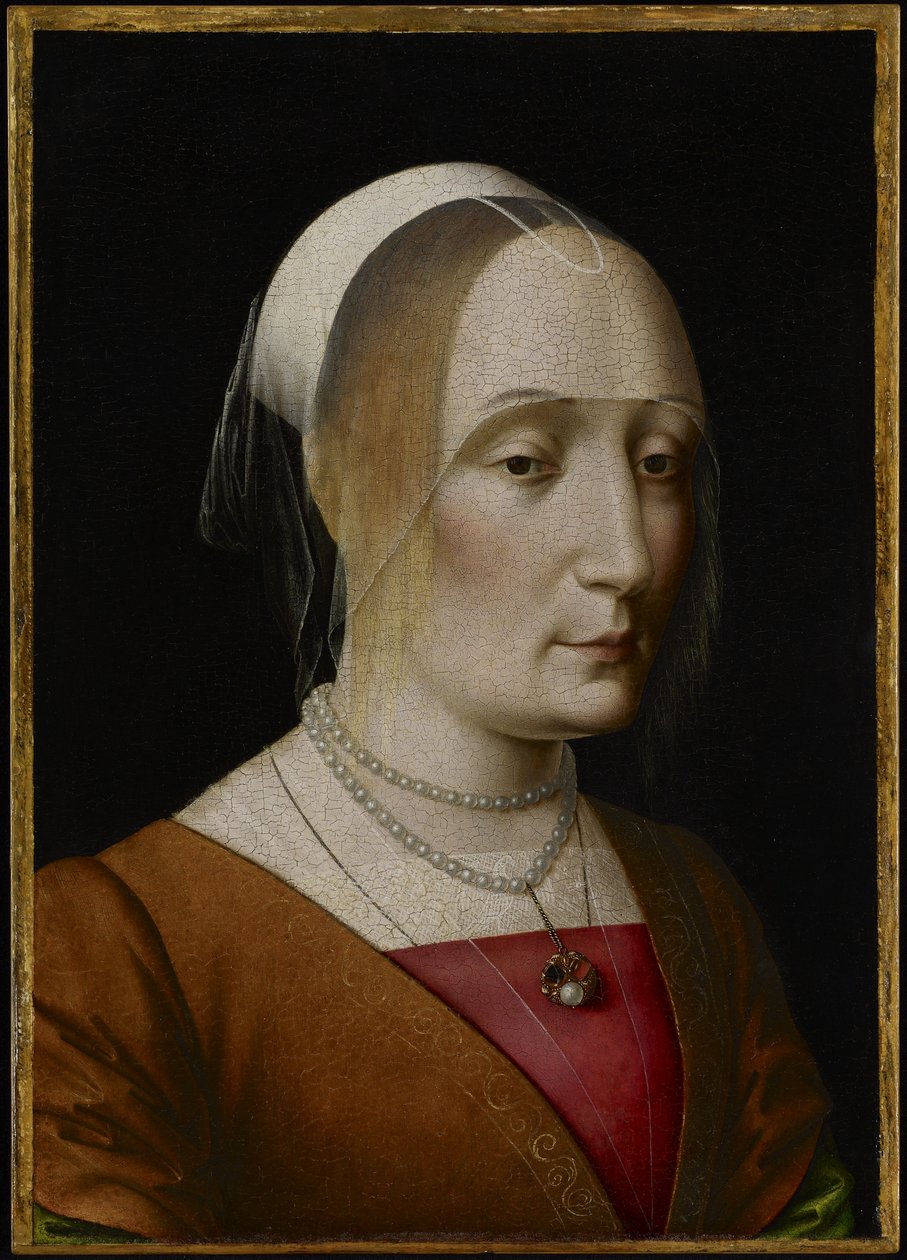 Portret van een jonge vrouw door Benedetto Ghirlandaio