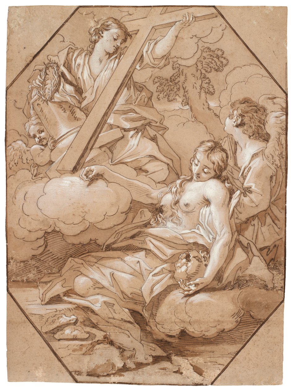 De extase van Sint Maria Magdalena, c.1715-19 door Benedetto Luti