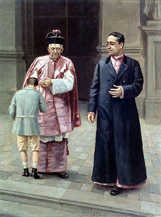 Padre Chico en monseigneur Benedito Alves de Souza door Benedito Calixto