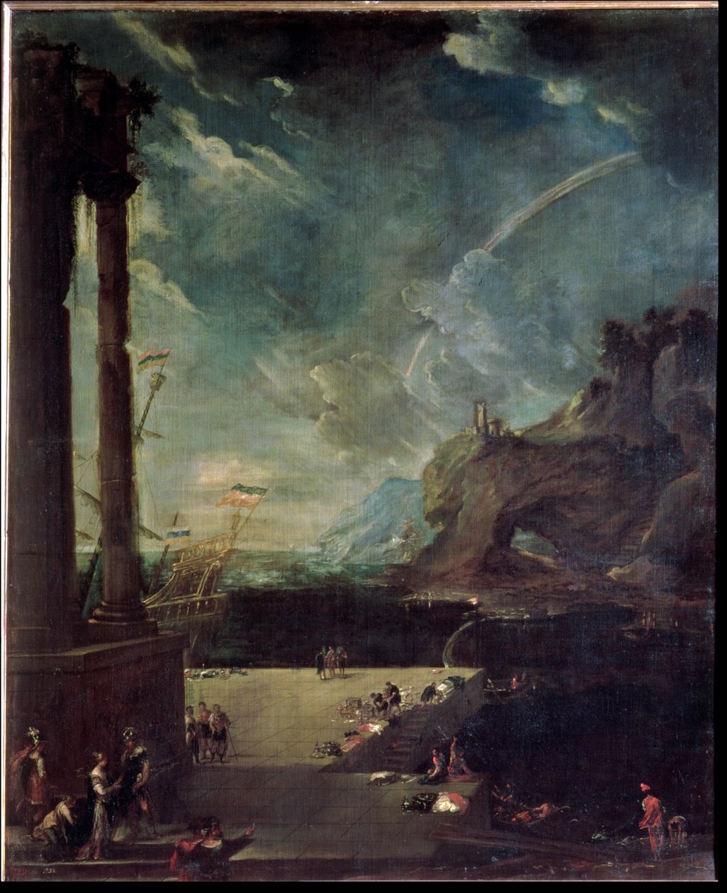 Het vertrek van Aeneas uit Carthago door Benito-Manuel de Aguero