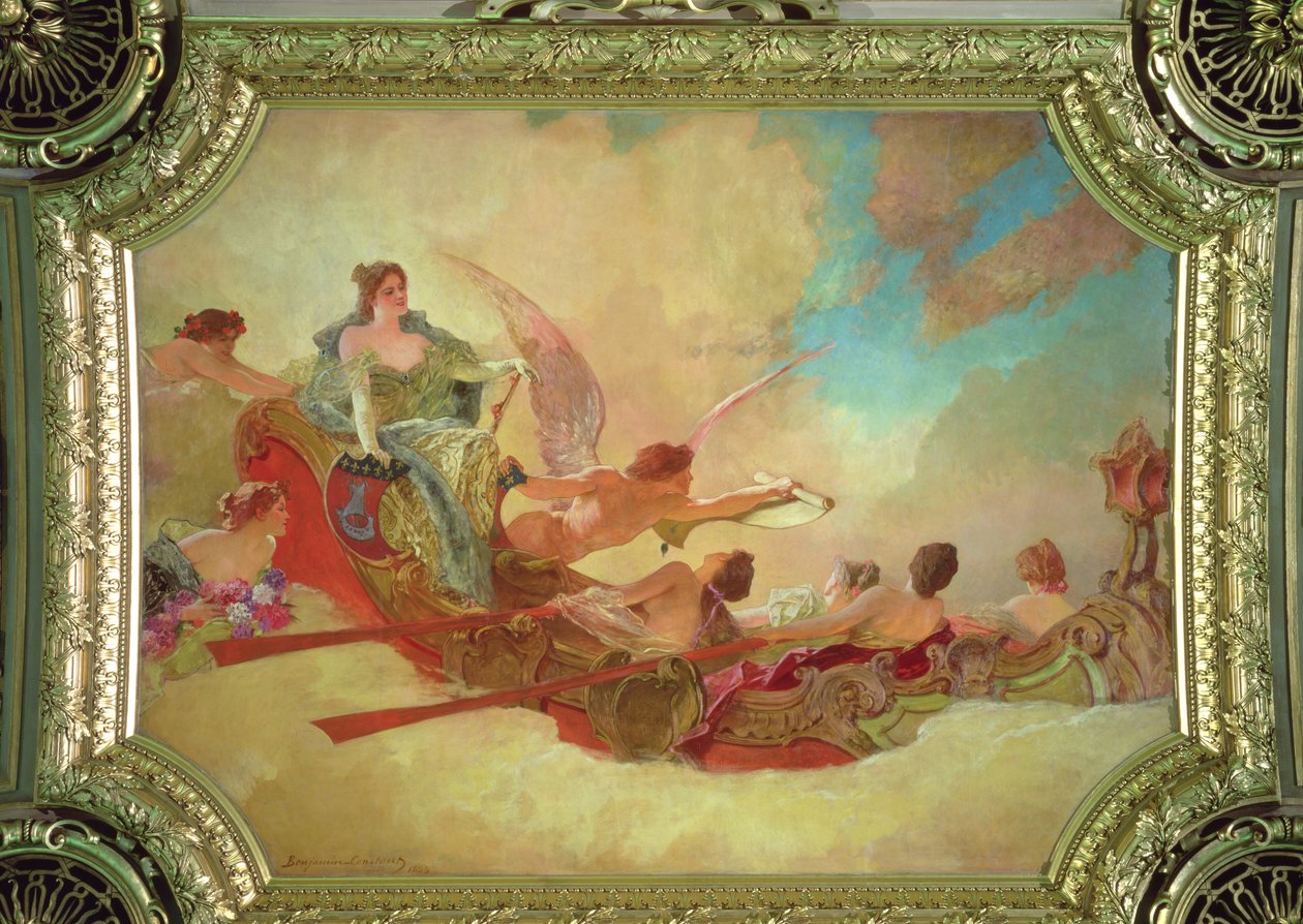 De stad Parijs nodigt de wereld uit om deel te nemen aan haar festivals, 1895 door Jean Joseph Benjamin Constant