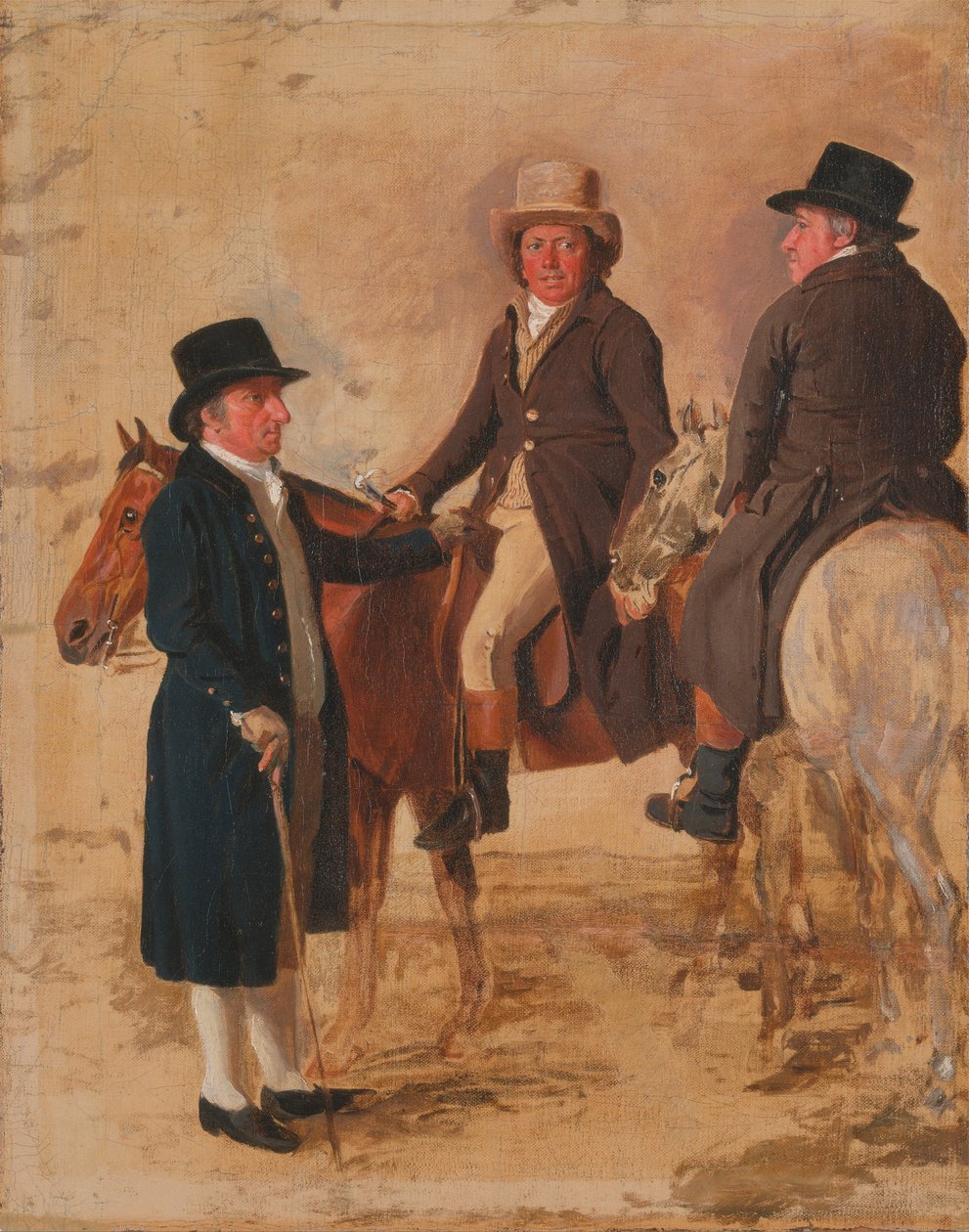 John Hilton, Rechter van de Baan in Newmarket; John Fuller, Klerk van de Baan; en John Stevens, een... door Benjamin Marshall