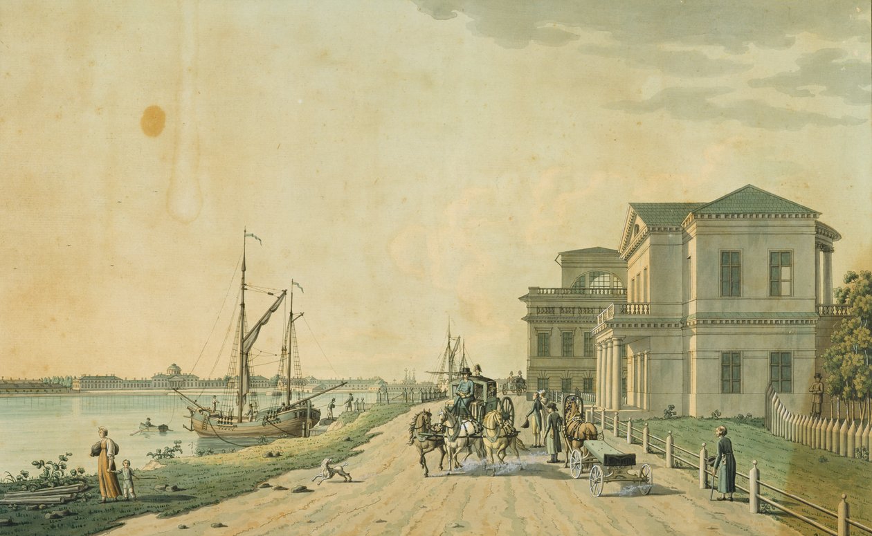 Het Keizerlijk Paleis van Tauride en omgeving, St. Petersburg, 1799 door Benjamin Patersson