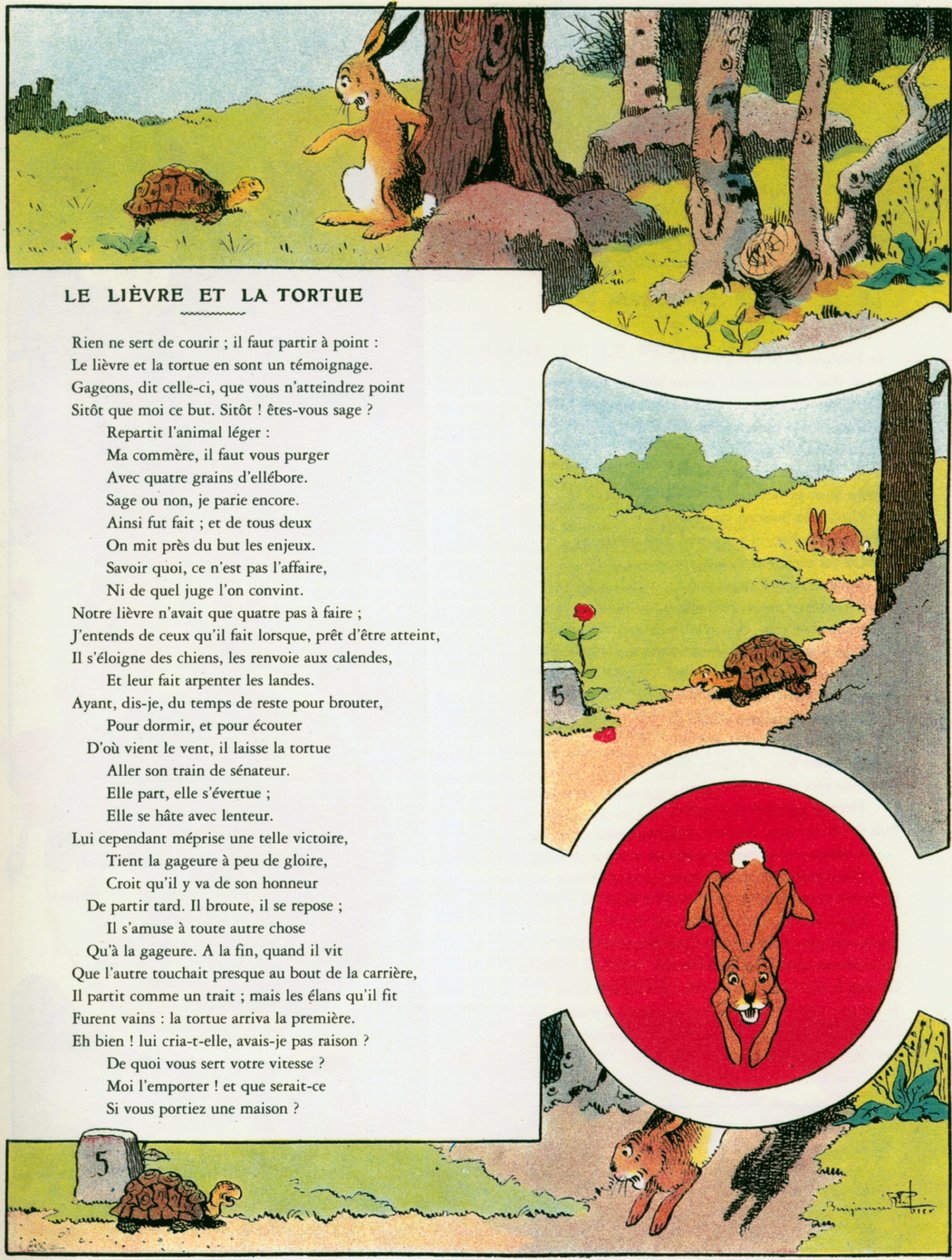 De haas en de schildpad, illustratie uit 