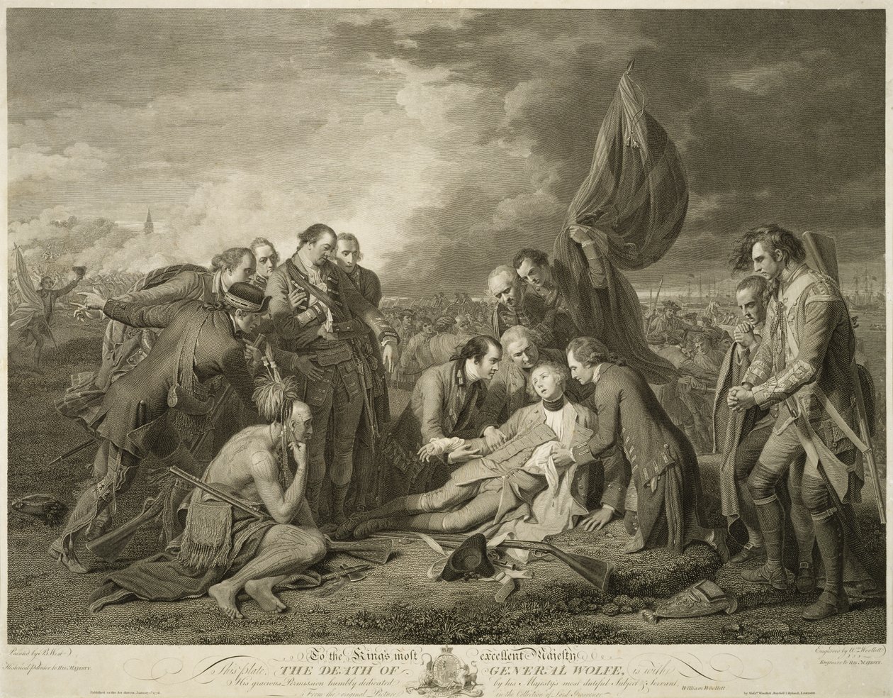 De dood van generaal Wolfe door Benjamin (after) West