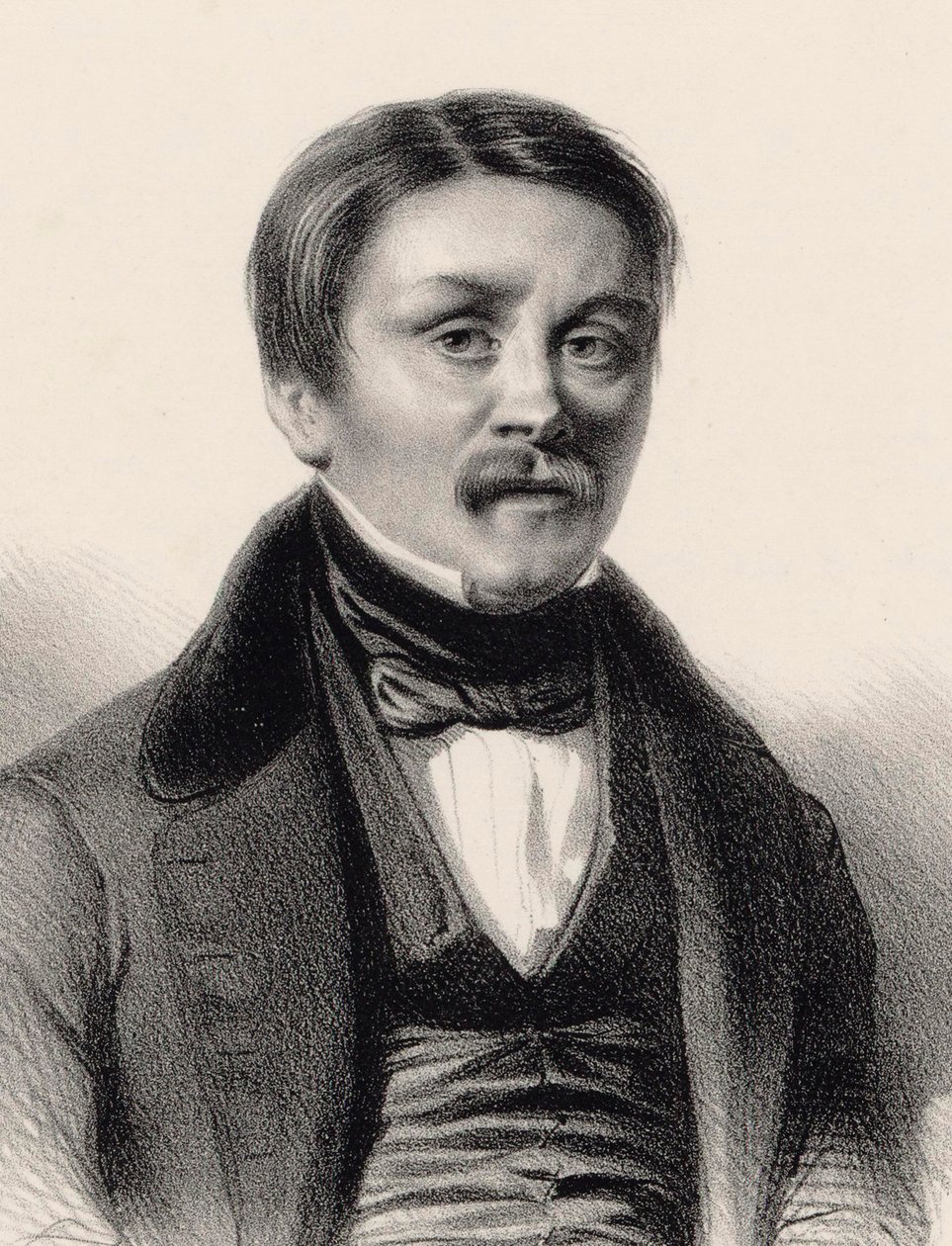 Portret van de organist en componist Hippolyte Monpou door Benjamin